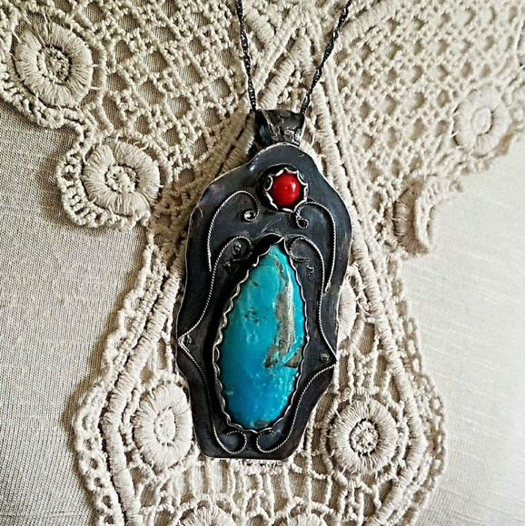 SOLD Kingsman Turquoise Sterling/Fine Silver - Picture 4 of 4